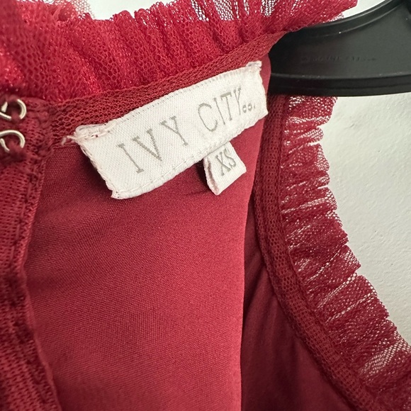 Ivy City Red Beaded Anastasia Tulle
Dress Tiered - Picture 4 of 8